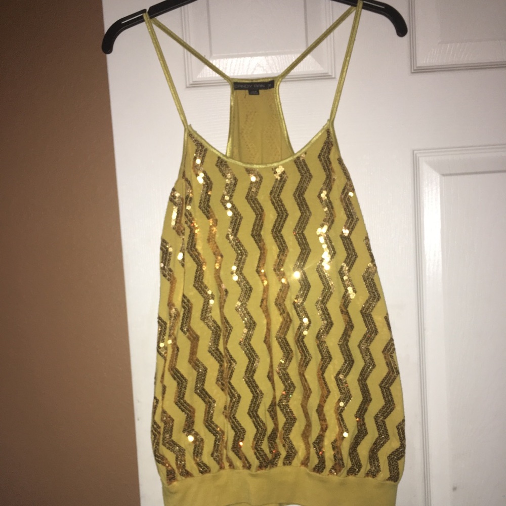Candy Rain Yellow 🌺Sequence Racer Back Tank